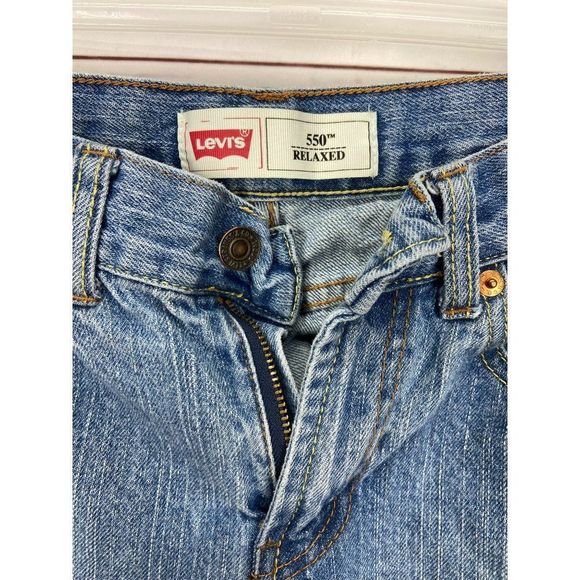 Levi's 550 Boy's Size 14 Slim Medium Wash Denim Blue Jeans - Picture 6 of 7
